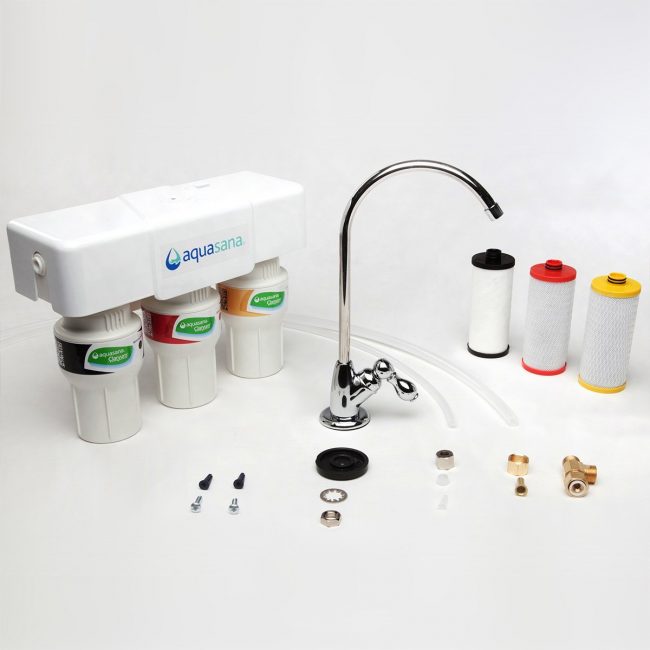 Aquasana AQ-5300.56 3-Stage Under Counter Water Filter System